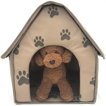 

Fashion Foldable Small Footprint Printing Dog Beds Waterproof Pet House Dogs Cage Winter Kennel For Puppy Cat Chihuahua Dogs Pet