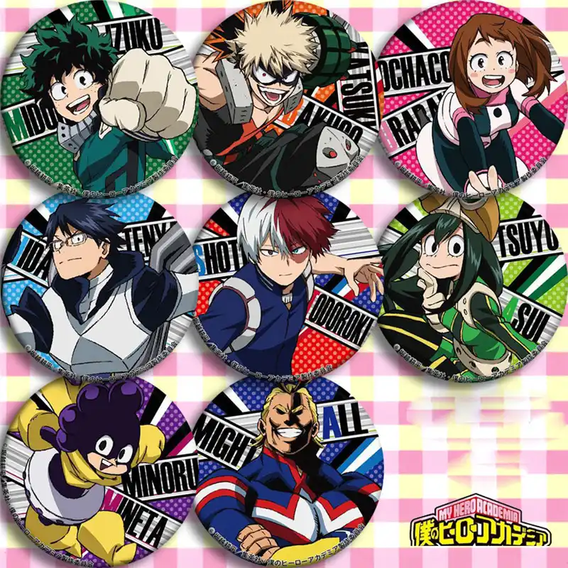 Anime My Boku No Hero Academia Bakugou Cosplay Badge Brooch Halloween Cosplay Cartoon Pin Button 8pc Christmas Gift Aliexpress