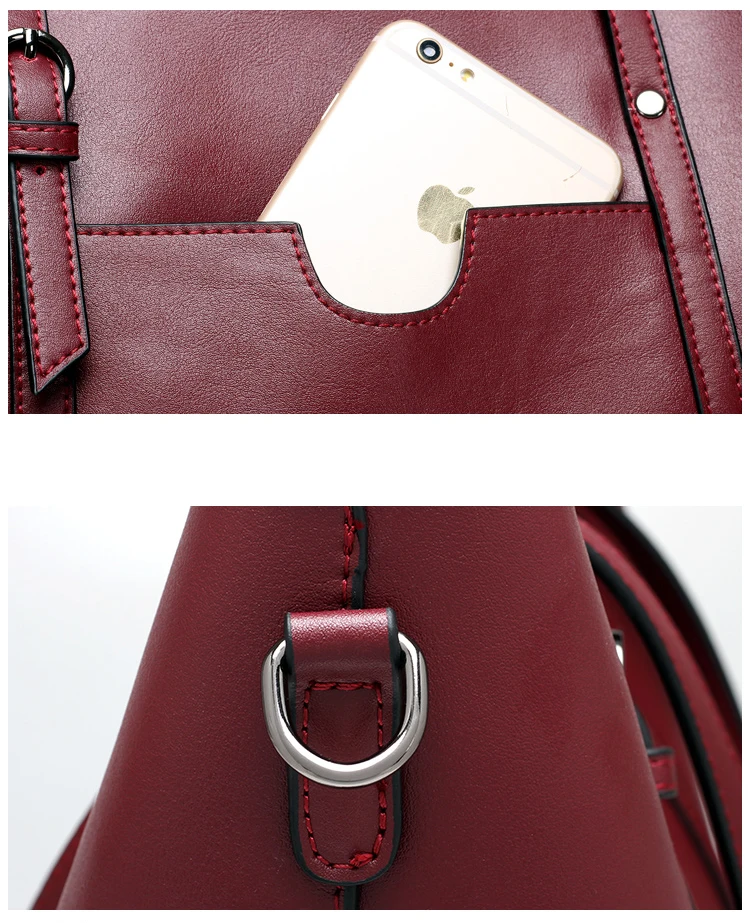 Women Handbag Genuine Leather Shoulder Bag Female Bags Cowhide portable shopping bag Vintage Large Capacity Tote Bolsos (13)