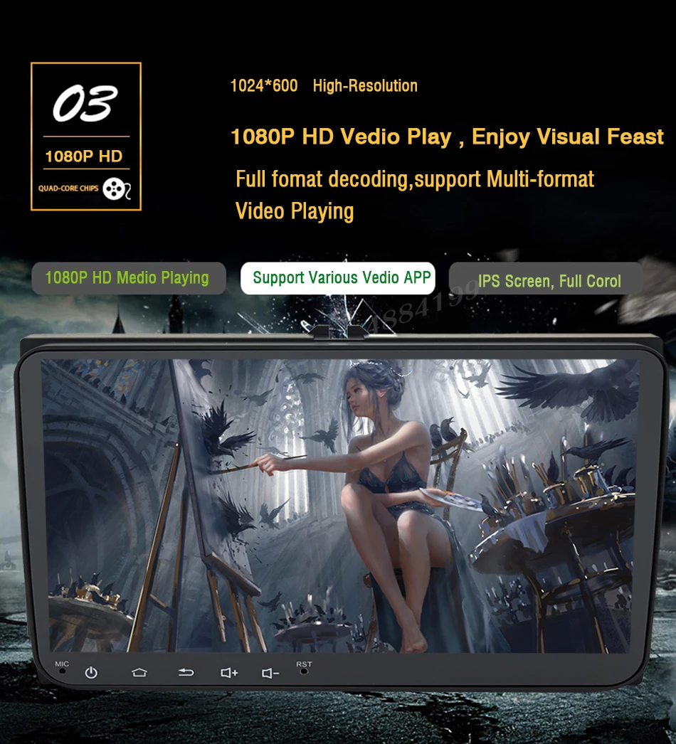 Best Android 8.1 Car DVD Player GPS for VW T5 Transporter Multivan Touareg with wifi BT Stereo Radio 3