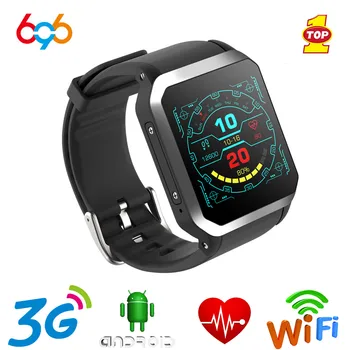 

696 KW06 Smart Watch Heart Rate Monitor Bluetooth Alarm Clock GPS SIM Sports Watch Android Mobile Phone
