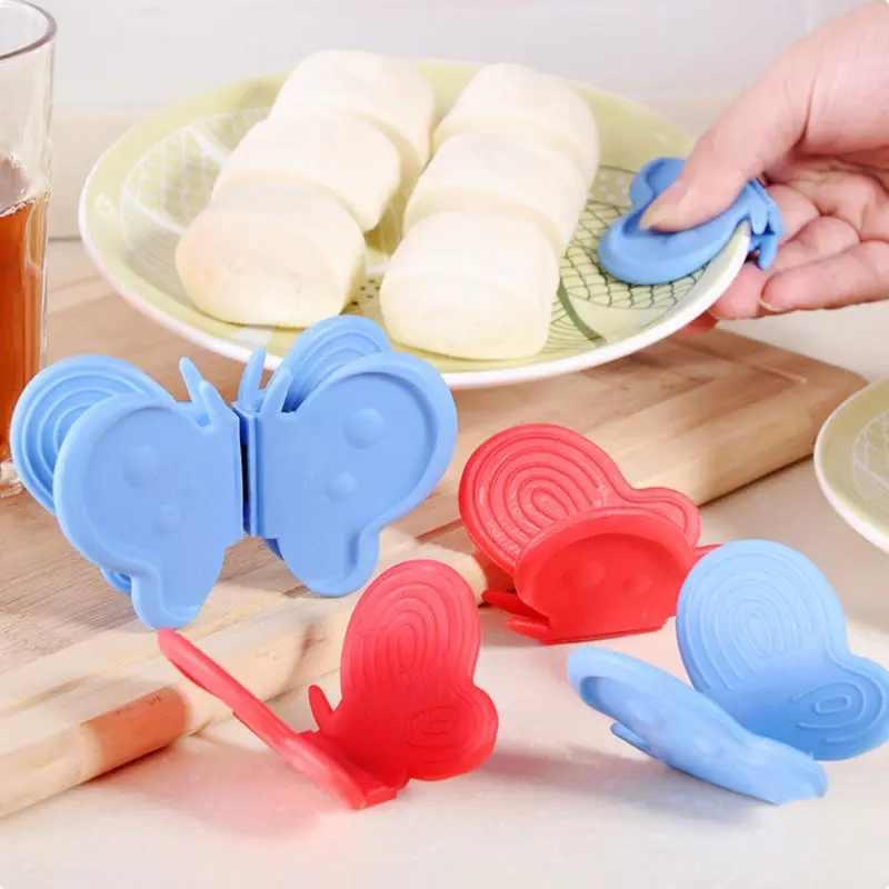 New Lovely Butterfly Shaped Silicone Anti scald Devices Kitchen Tool