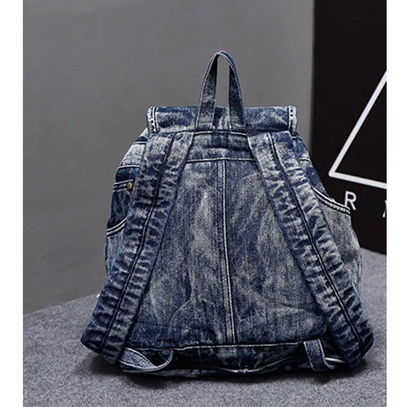 Yd ever mochila feminina Женский Рюкзак джинсовый подростковый рюкзак для девочек Дорожная