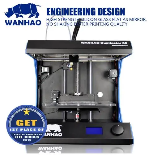 Wanhao Duplicator 5S – 3D-принтер от компании WANHAO c высокой скоростью печати(до 300 мм/сек). Возможна поставка со склада в России(спрашивайте продавца). Возможно безналичный расчет для организаций