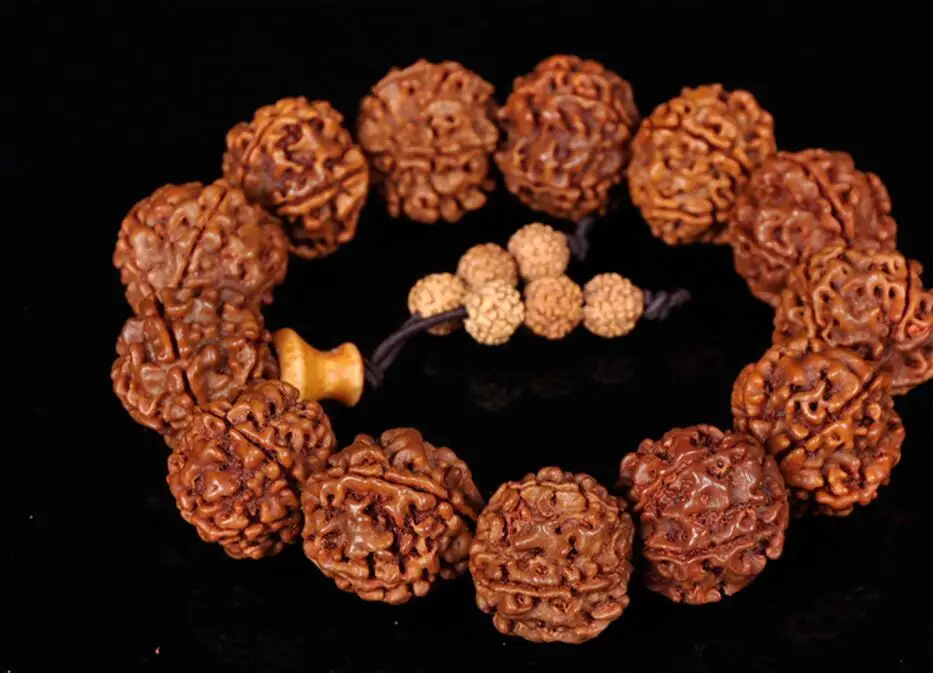 Koraba Fine Jewelry пять лепестков Rudraksha семена Бодхи Тибет буддизм Эластичный Браслет