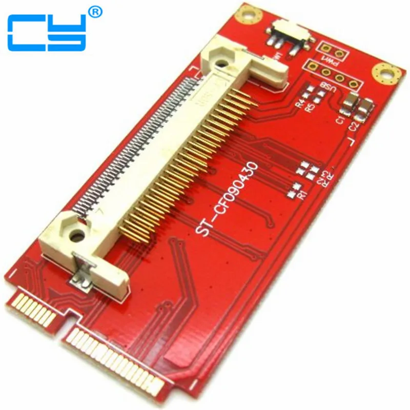 

Free Shipping CF Memory Card to Mini PCI-E PCI Express Adapter Converter Left Side Mode