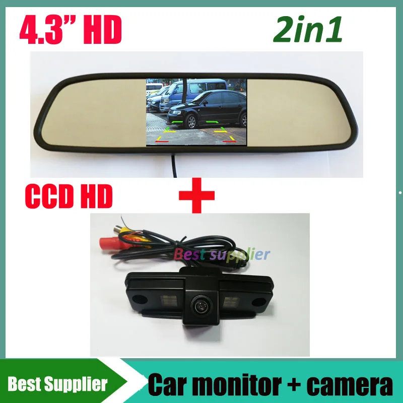 

2in1 Car LCD monitor display + HD CCD car rear view parking camera For Subaru Forester Outback Impreza WRX Sedan (3c) Tribeca