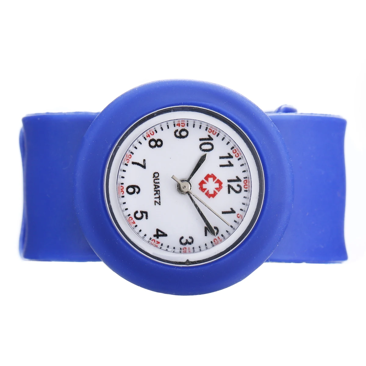 Shellhard 1pc Fashionable Hospital Nurse Slap Watch Silicone Band Quartz Girl Boy Kids Multi Color Snap On Wrist Watch Relogio