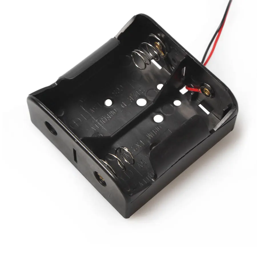 100 шт. чехлы для батарей 2 x D размера 3V|battery holder case box|battery boxbattery box |