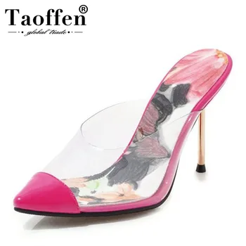 

TAOFFEN Gladiator Women New 2019 Spring Sexy Sandals Wedding Fashion Party Shoes Women High Heel Club Western Stylish Size 34-43