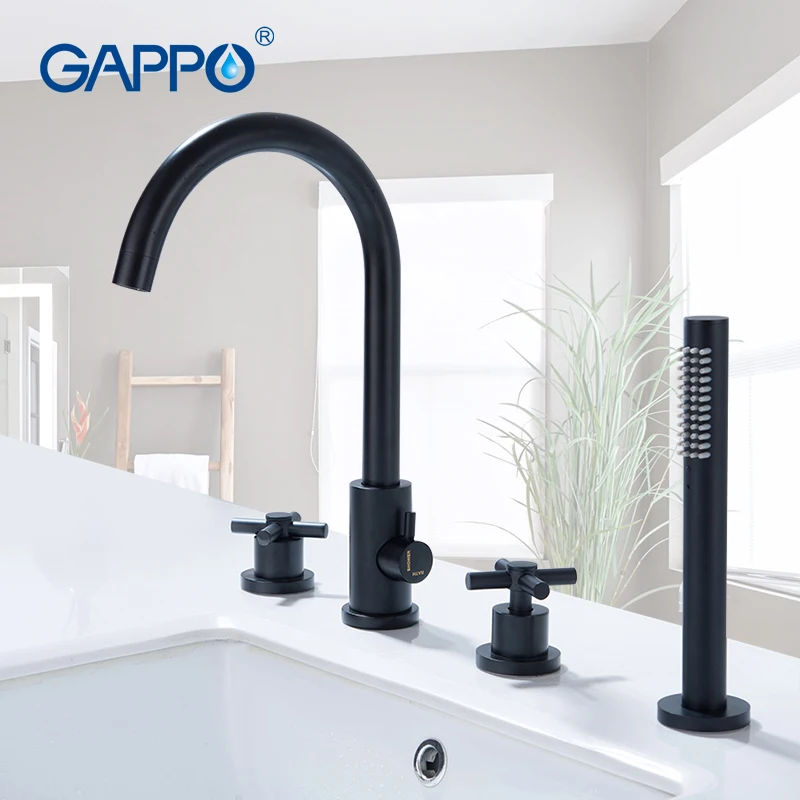 

GAPPO divided bathtub faucets black bath mixer bathroom shower faucet shower wall waterfall shower system bathtub faucet