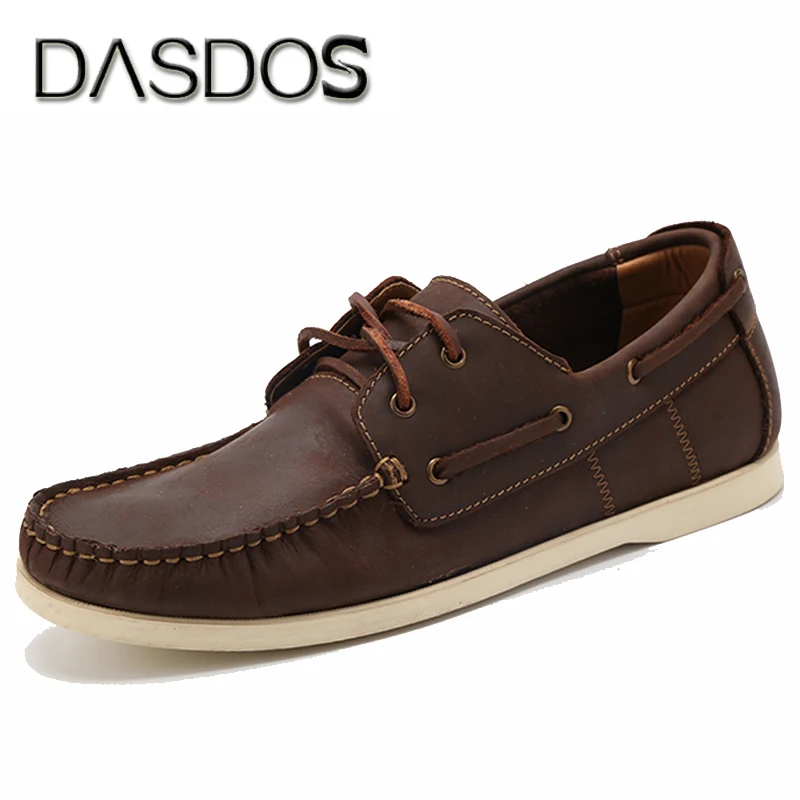 Мужские повседневные туфли из натуральной кожи на шнуровке|hombre zapatillas|hombre casualhombre