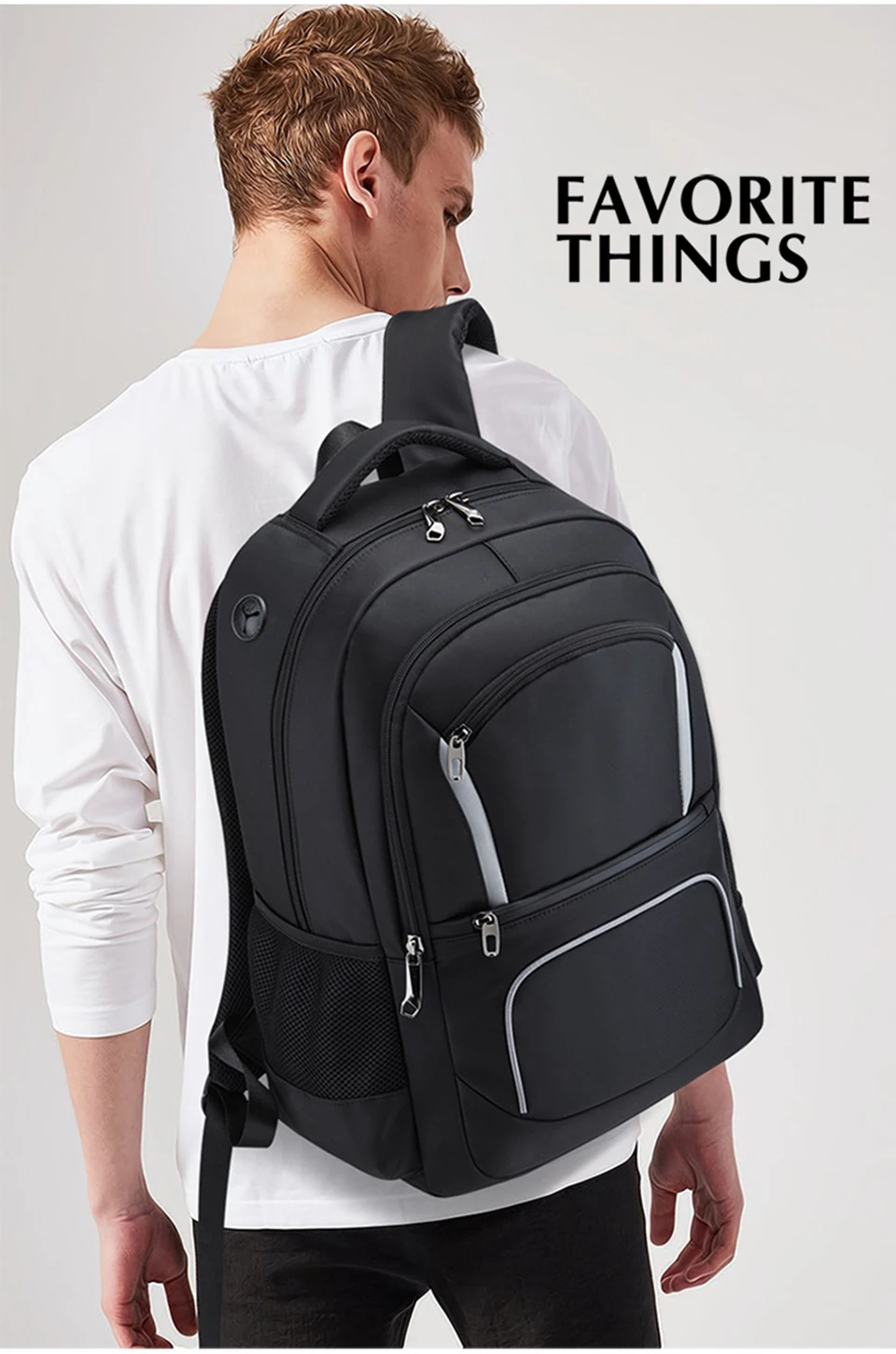 Mens Backpack Laptop 17 Male Backpacks 15.6'' Women Female Student Back Pack Notebook Travel Large Capacity USB Charging Bagpack (20)