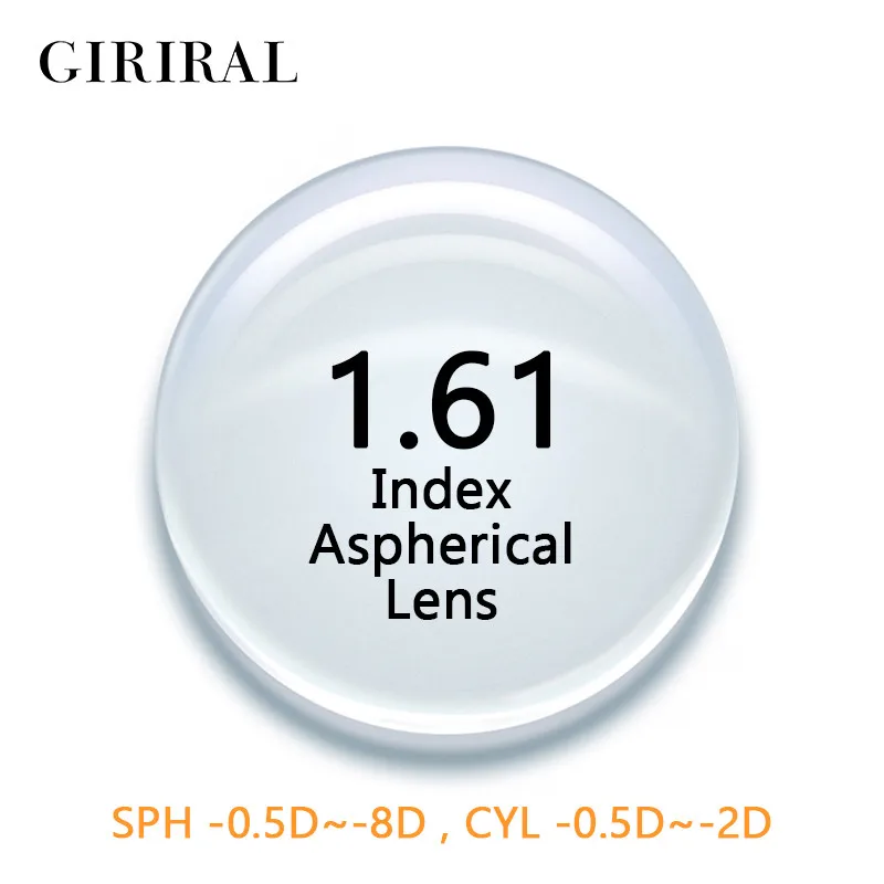 

1.61 Index CR-39 Single Version glasses lenses prescription Aspheric Clear optical Myopia eyeglass lenses #1.61CR