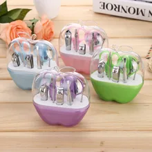 Уход за ногтями детей 9 шт. Резак для кутикулы Clipper Педикюр Маникюрный набор Комплект apple подарок f814