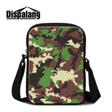 Dispalang Сумка-почтальон мини для мужчин Модная с камуфляжным принтом школьная сумка на плечо для подростков мальчиков маленькая дорожная сумка через плечо