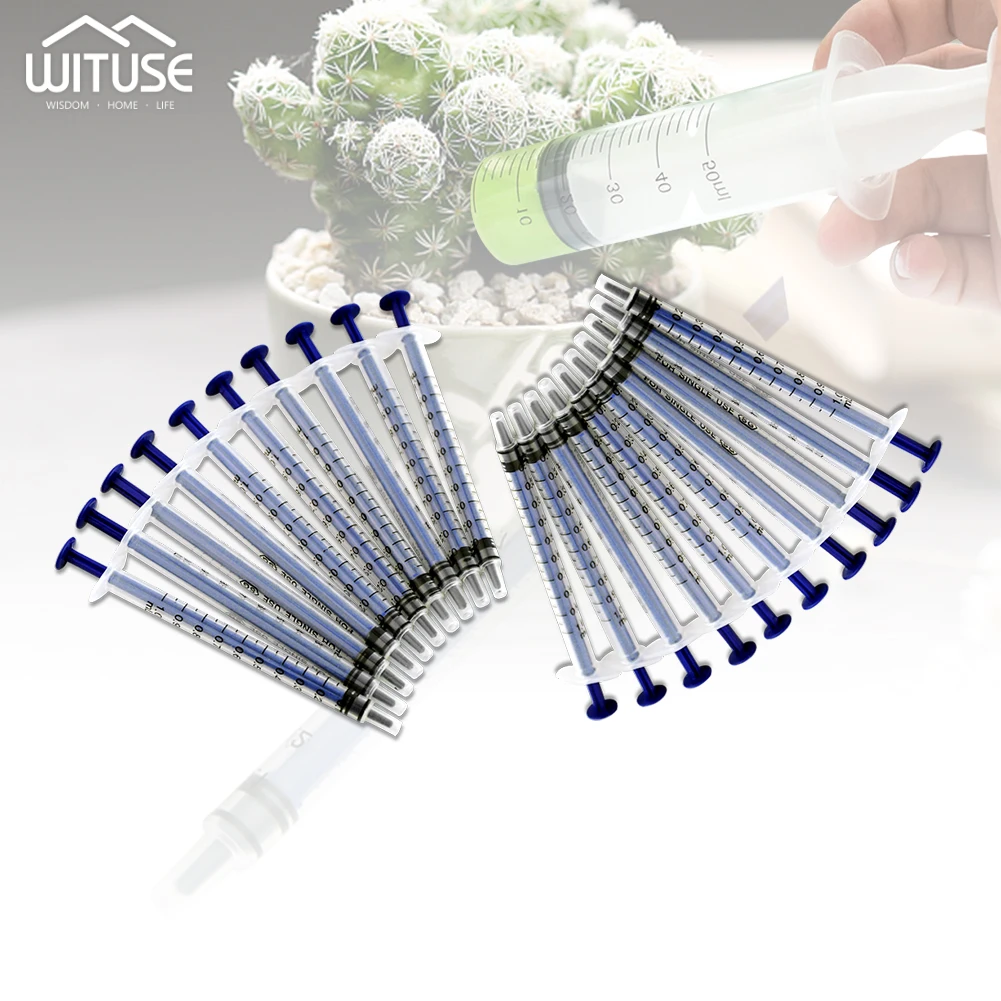 

5pcs 1ml Plastic Disposable Injector Syringe For Refilling Measuring Nutrient Not Include Needles Feeding Accessories