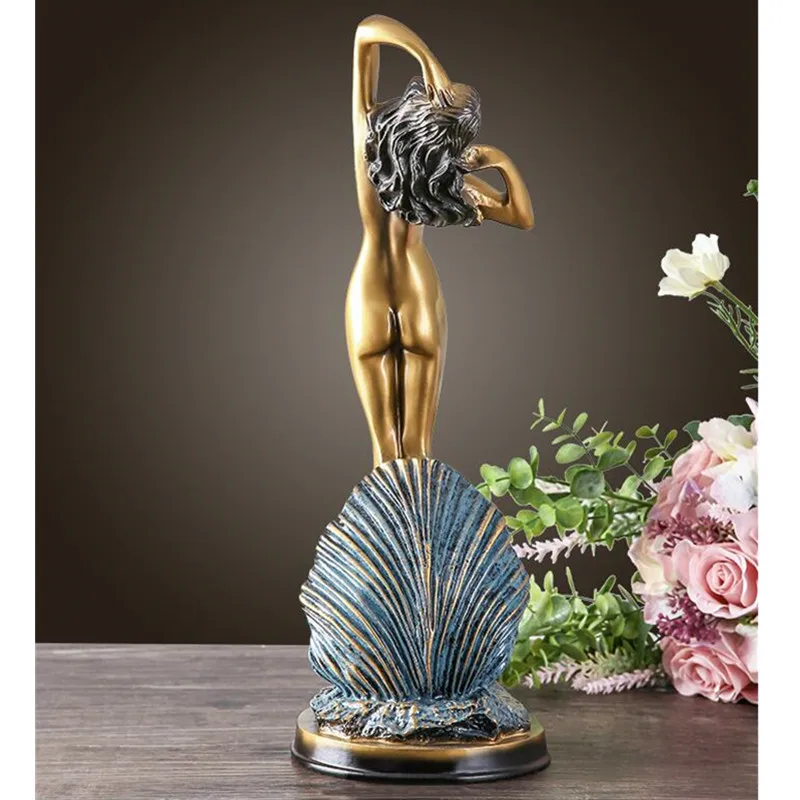  European Mermaid Beauty Characters Creative Home Living Room Wine Cabinet Study Bedroom Soft Decor  - 33042088005