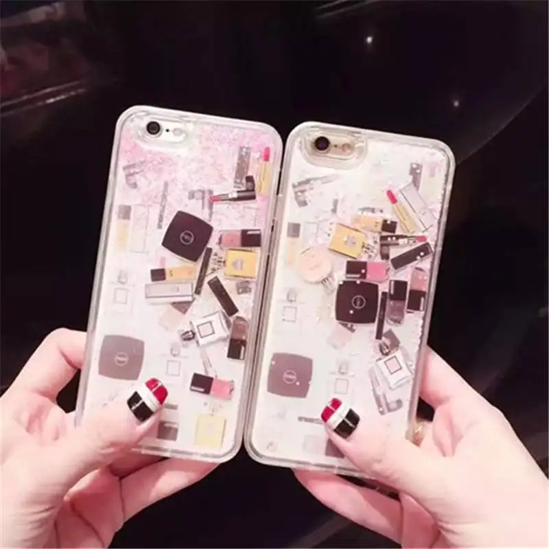 

2019 New Cosmetic Pattern For Iphone 6 6S 7 8plus X Xs Xr Xsmax Liquid Quicksand Transparent Phone Case