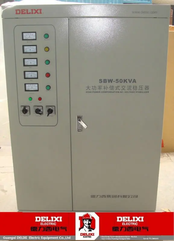 DELIXI SBW-D30KVA(30 кВт) Высокая мощность компенсации трехфазный стабилизатор напряжения 30 кВА регулятор напряжения выход 380 В