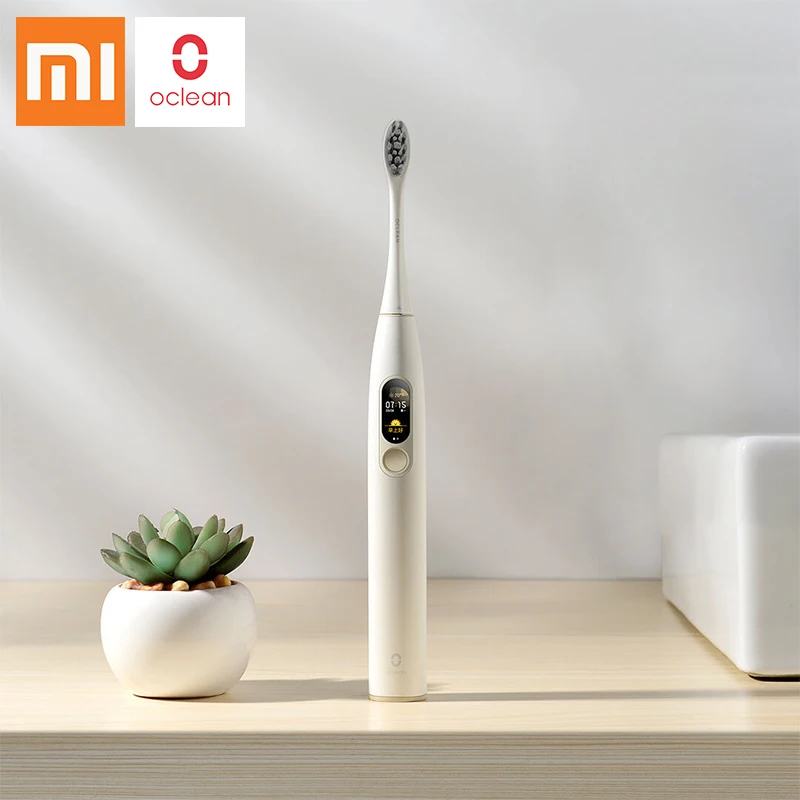 

Xiaomi Oclean X Sonic Electric Toothbrush Waterproof Ultrasonic automatic USB Rechargeable Touch Screen APP Control for home