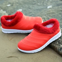 1609 EU35-40 красный Yue_Se POES материал сохраняет тепло зимняя обувь женские водонепроницаемые кроссовки