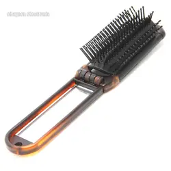 Высококачественная Складная тонкая карманная Расческа Щетка для волос с зеркалом Инструменты для укладки путешествий