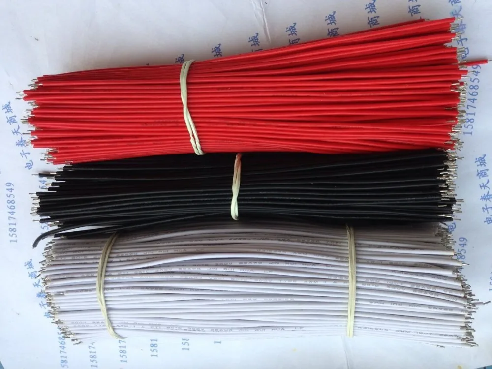 

30pcs Red Black and White 22AWG Hookup Wire Pickup Wire for Guitar and Other Musical Instrument