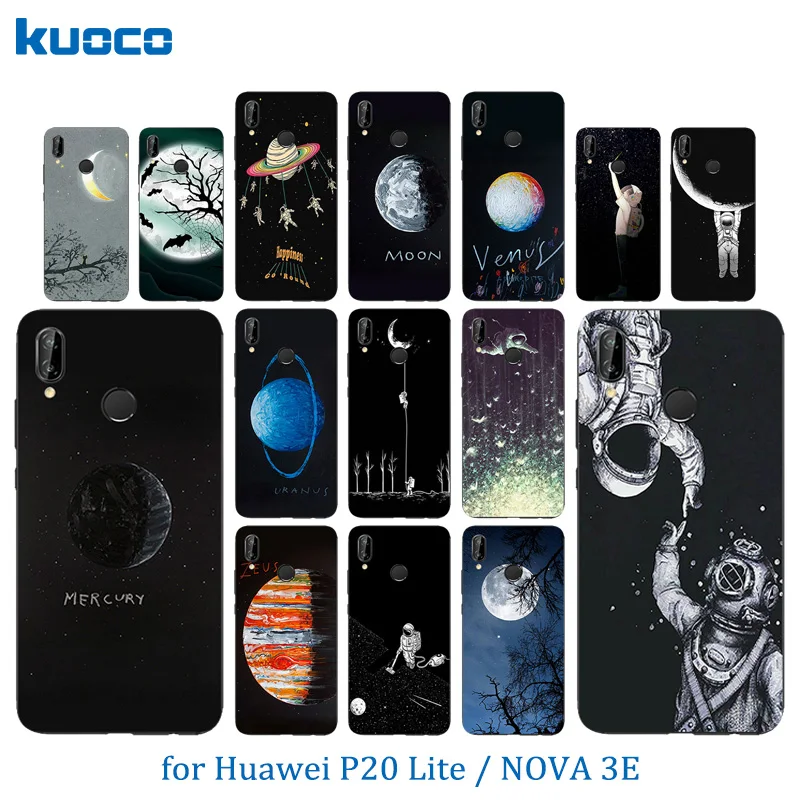 5 84 дюймов для Huawei P20 Lite противоударный чехол nova 3e космическая Луна узор