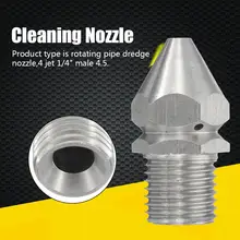 1/4 Inch Cleaning Nozzle High Pressure Washer Drain/Sewer Cleaning Jetter Nozzle Stainless Steel Cleaning Machine Garden Tool