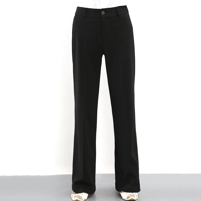 Ballroom Latin Dance Pants Women Black Wide Leg Pant Ladies Dancing Clothes Professional Samba