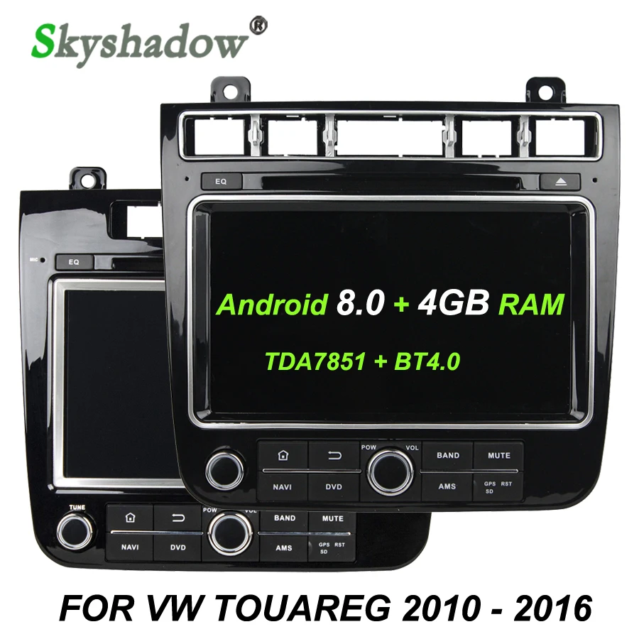 

TDA7851 HD Android 8.0 Eight Core 4GB RAM Car DVD Player Wifi RDS RADIO GPS map TV DVR camera OBD For VW TOUAREG 2010-2015 2016