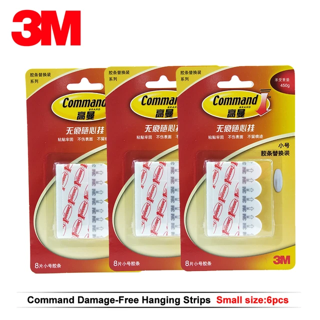 3M command strips Refill Adhesive tape 3m double sided tape , easy to move  and rehang Command Products,2 Packs Small Size