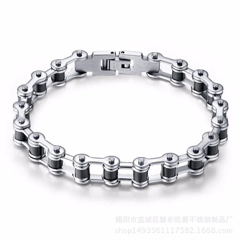 Высокое качество мужской двигатель велосипед для цепного привода мотоцикла браслет из нержавеющей стали ювелирные изделия