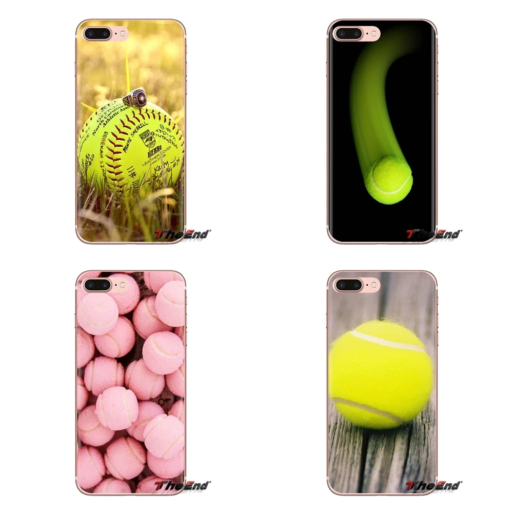 

For iPod Touch Apple iPhone 4 4S 5 5S SE 5C 6 6S 7 8 X XR XS Plus MAX TPU Transparent Shell Cover Play Sport Tennis Ball drawing