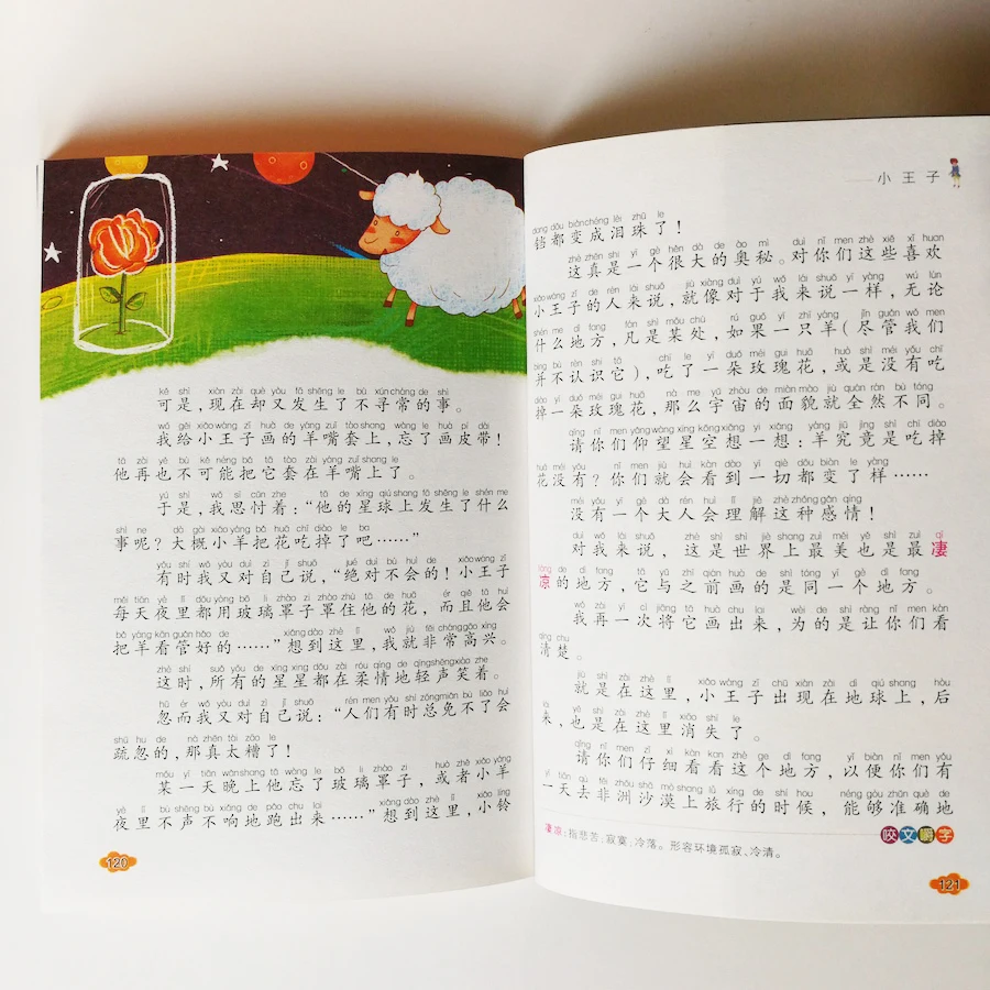 El Pequeño Príncipe con Pinyin libros de lectura clásicos para estudiantes de escuela primaria china caracteres chinos simplificados