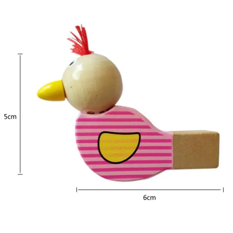 Мультфильм птица свисток детские деревянные музыкальные инструменты игрушка случайный цвет