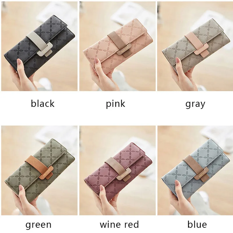 Women Fashion Hasp Three-Folds Wallet Portable Multifunction Long Change Purse Hot Female Coin Zipper Clutch For Girl Phone Bag Women Fashion Hasp Three-Folds Wallet Portable Multifunction Long Change Purse Hot Female Coin Zipper Clutch For Girl Phone Bag