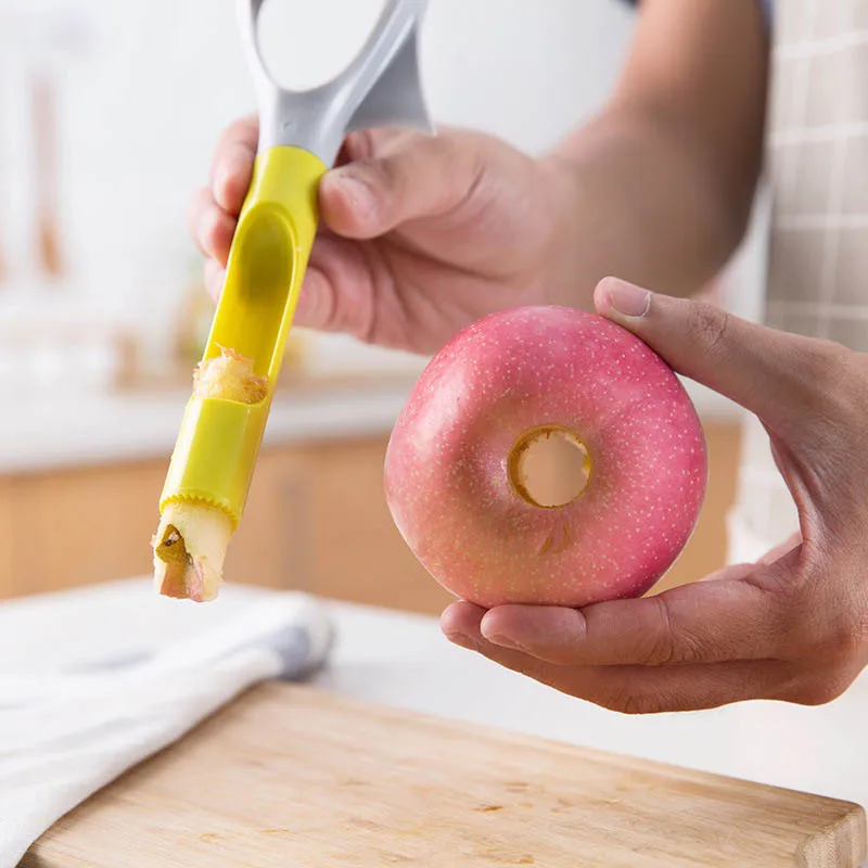 

Plastic Multifunction 5-in-1 Fruit Pitter Core Remover Fruit Tool Portable Avocado Slicer Vegetable Masher