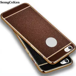 SemgCeKen роскошный coque чехол для iPhone 5S 5 S tpu мягкая зернистая кожа силиконовый чехол для мобильного телефона задняя крышка для apple 5 etui