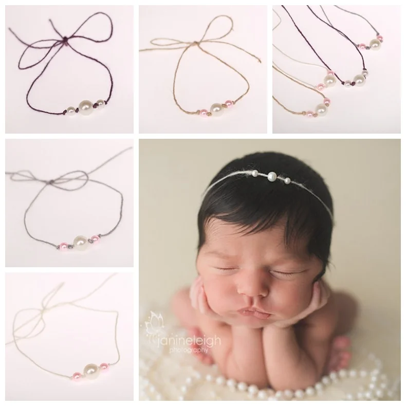 New Baby Pearl Headband Grey Purple Ivory Khaki Tieback Hemp Headbands Newborn Photography Props Hair Accessories huismerk kopen in de aanbieding New Baby Pearl Headband Grey Purple Ivory Khaki Tieback Hemp Headbands Newborn Photography Props Hair Accessories huismerk kopen in de aanbieding