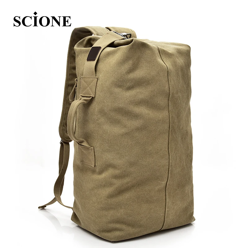 SCIONE Large Capacity Backpack Multifunctional Travel Bags Unisex Canvas Bagpacks High Quality Casual Rucksack NN012