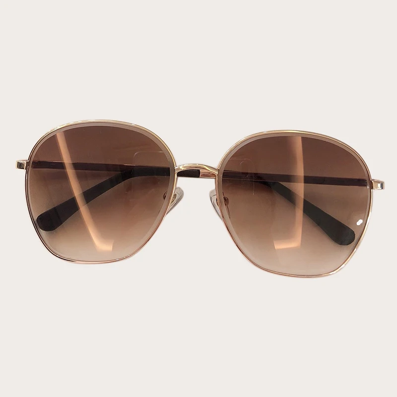 Роскошные круглые солнцезащитные очки Для женщин брендовые дизайнерские солнцезащитные очки «кошачий глаз» металлическая оправа ретро солнцезащитные очки с зеркальными стеклами, женские солнцезащитные очки, очки UV400