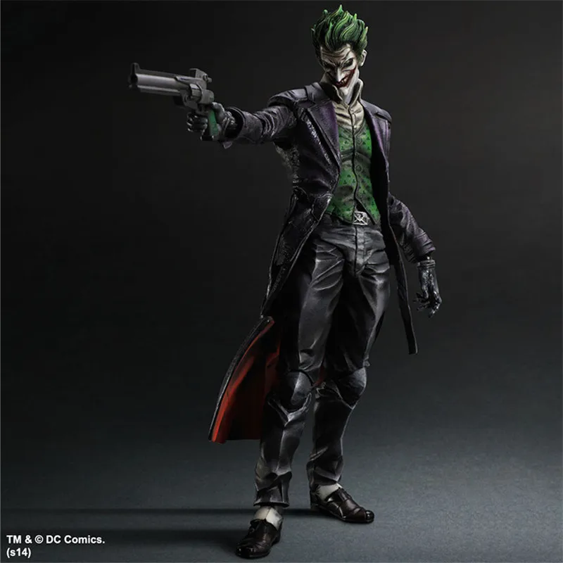 Хит продаж фигурки героев игры KAI Batman Arkham The Joker ПВХ 26 см 10 23 &quot аниме игрушка