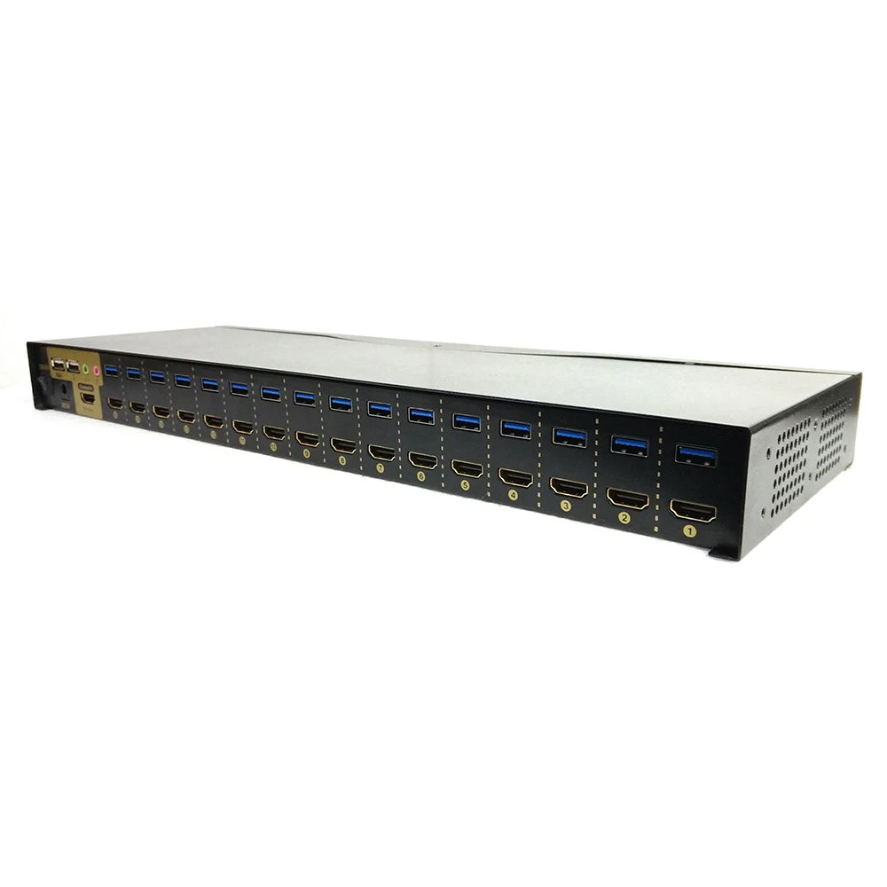 Charmvision HK1601A 16 портов USB HDMI KVM коммутатор с автоматическим сканированием Hotkey