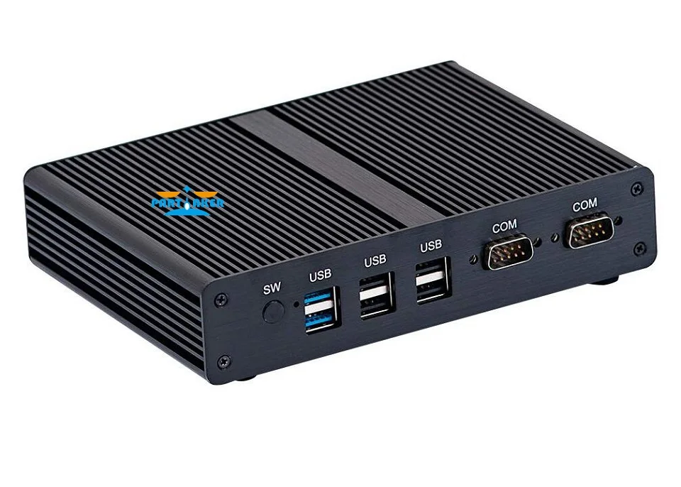 Причастником безвентиляторный мини ПК настольный компьютер Intel quad core J1900 Dual Lan 2RS232 RS422 RS485 windows Linux