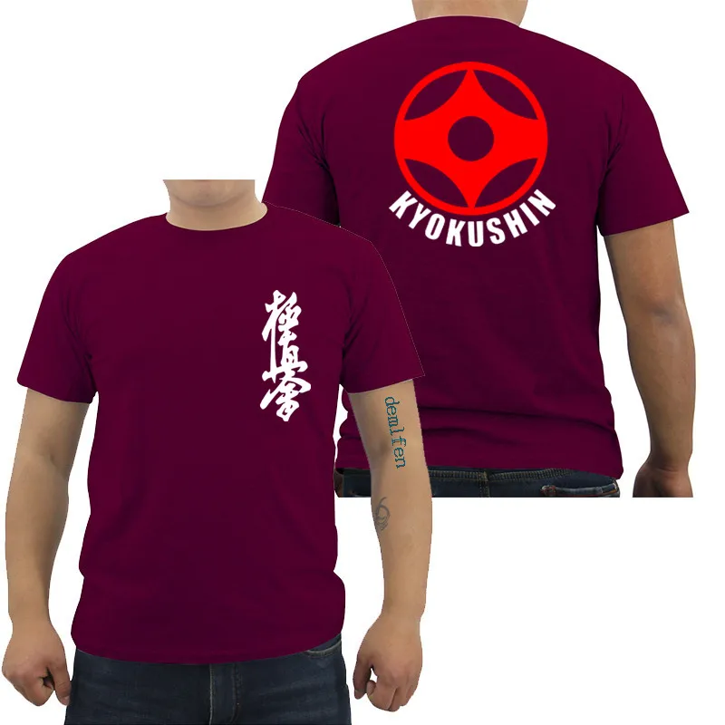 Свободные черные мужские футболки Homme Tees Kyokushin Karate Masutatsu Oyama Japan Custom Мужская