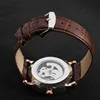 Relogio Relojes 2022 New Fashion Rose Gold Watches Day Date Automatic Self Wind Leather Strap Men's Watches Mechanical Watches ► Photo 3/6