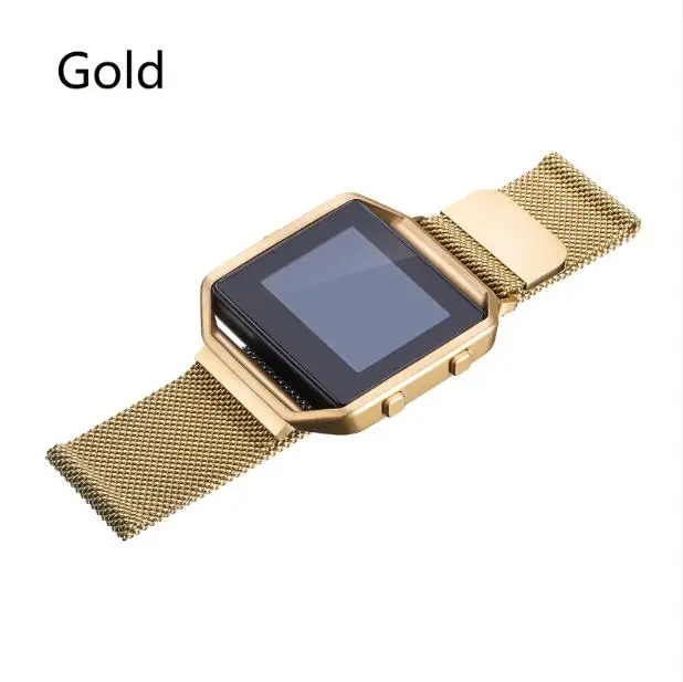 100 шт/партия DHL для Fitbit Blaze из нержавеющей стали 23 мм Миланская Магнитная Петля часы ремешок с металлическим корпусом браслет