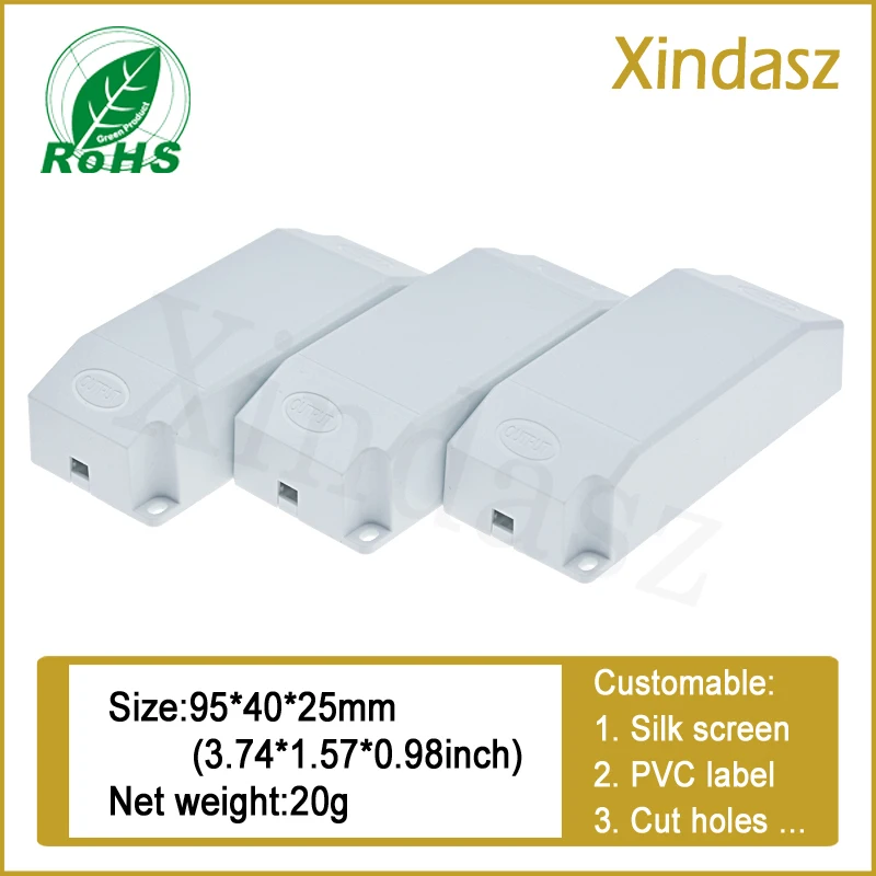 95X40X25 мм 10 шт. в партии Пластиковый корпус для светодиодного драйвера питания abs корпус пластиковый белый корпус защиты питания